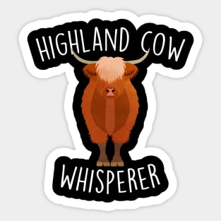 Highland Cow Whisperer Sticker